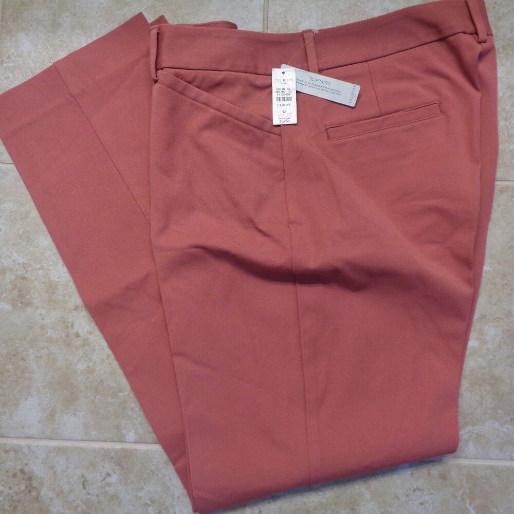 NWT Talbots Curvy Coral Color Pants Size 12